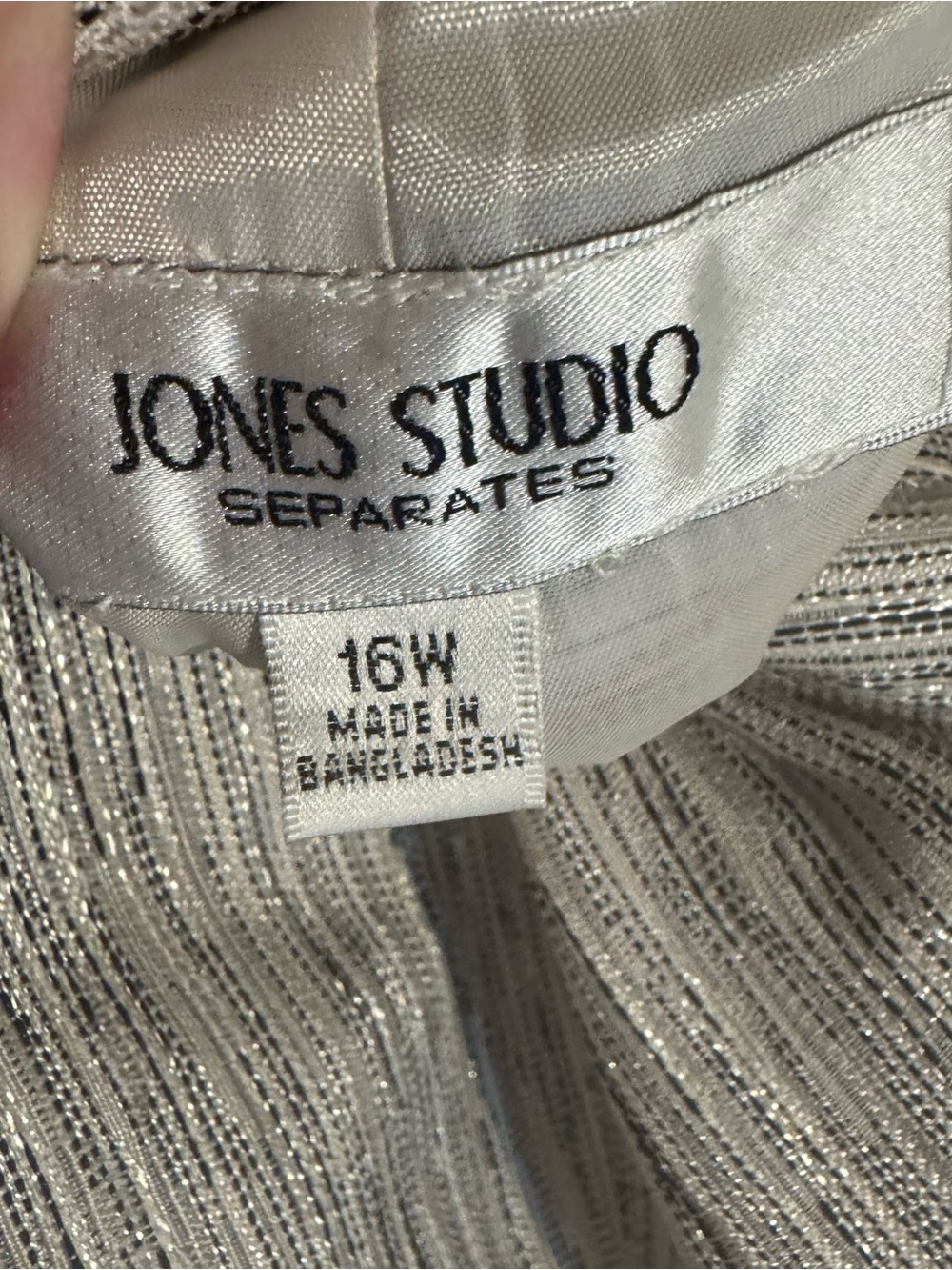 NWT  RET: $90   Jones Studio Gray Tweed Button-Front Blazer SIZE: 16W    #CL - Picture 9 of 9